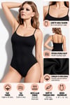 Kadın İp Askılı Çıtçıtlı Body Siyah Esnek ve Yumuşak Kumaş, Vücuda Uyumlu - ryl - 2600