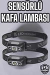 Kafa Lambası Kamp Lambası Led Işık Şarjlı Ayarlanabilir