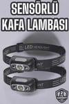 Kafa Lambası Kamp Lambası Led Işık Şarjlı Ayarlanabilir