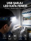 Kafa Lambası Led Fener Pratik Taşınabilir Ayarlanabilir Usb Şarjlı