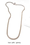 Kısa İtalyan Çelik Kolye-45 CM - Gümüş