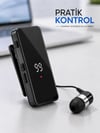 Klipsli Bluetooth Kulaklık Kısa Kablolu Tek Kulaklık Taşınabilir Günlük Kullanım