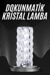 Kristal Lamba Masa Lambası Şarjlı Masa Lambası Dokunmatik Sensör Usb Şarjlı