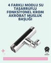 Krom Kaplamalı Çok Fonksiyonlu Musluk Başlığı | Paslanmaz Malzeme