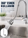 Krom Musluk Uzatma Atı  360° Dönebilen Su Tasarruflu Lavabo Fıskiyesi
