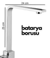 Krom Mutfak Evye Batarya İçin Köşeli Su Borusu Paslanmaz ve Eca Uyumlu 25x25