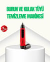 Kulak Burun Tüy Temizleme Makinası Pilli Kırmızı Ergonomik