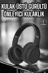 Kulak Üstü Kablosuz Bluetooth Kulaklık Gürültü Önleyici Ayarlanabilir