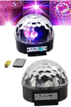 Led Işık Disko Topu Bluetooth Hoparlörlü USB Müzik Çalar Kumandalı