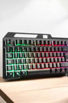Led Işıklı  Klavye Usb Girişli Rgb Işıklı Q Klavye Mouse Hediyeli