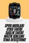 M6 Akıllı Bileklik Siyah Adımsayar Spor Takibi Android Ve İos Uyumlu
