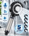 Masaj Etkili Filtreli Duş Başlığı 5 Fonksiyonlu Yağmur Sis Geniş  Su Akışı