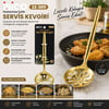 Metal Altın Servis Kevgir 27 cm