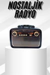 Müzik Kutusu Bluetooth Bağlantılı El Fenerli Nostaljik Tasarım Radyo