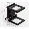 Nikula-28x28 Mm Katlanır Sayaçlı Metal Lüp, 2 Led Işıklı Büyüteç Tekstil Th9005a