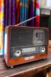 Nostaljik Radyo Usb,aux Ve Sd Kart Girişli Bluetooth Bağlantılı