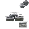 Oval Bambu Kenarlı 3'lü Organizer Sepet Seti - Gri