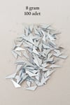Oya Abiye Bileklik Kolye Pleksi Metalik Plastik Pul Gümüş Renk 8 gram 100 adet - BNC533