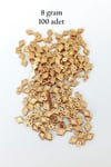 Oya Abiye Bileklik Kolye Pleksi Metalik Plastik Pul Altın Renk 8 gram 100 adet - BNC476