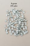 Oya Abiye Bileklik Kolye Pleksi Metalik Plastik Pul Gümüş Renk 8 gram 155 adet - BNC509