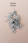 Oya Abiye Bileklik Kolye Pleksi Metalik Plastik Pul Gümüş Renk 8 gram 35 adet - BNC501