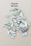 Oya Abiye Bileklik Kolye Pleksi Metalik Plastik Pul Gümüş Renk 24 gram 210 adet - BNC572