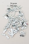 Oya Abiye Bileklik Kolye Pleksi Metalik Plastik Pul Gümüş Renk 24 gram 300 adet - BNC568