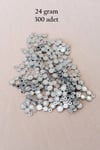Oya Abiye Bileklik Kolye Pleksi Metalik Plastik Pul Gümüş Renk 24 gram 300 adet - BNC560
