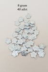Oya Abiye Bileklik Kolye Pleksi Metalik Plastik Pul Gümüş Renk 8 gram 40 adet - BNC524