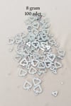 Oya Abiye Bileklik Kolye Pleksi Metalik Plastik Pul Gümüş Renk 8 gram 100 adet - BNC511