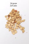 Oya Abiye Bileklik Kolye Pleksi Metalik Plastik Pul Altın Renk 24 gram 225 adet - BNC553