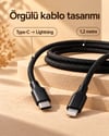 Pd Hızlı Şarj Destekli Led Göstergeli Lightning Kablo