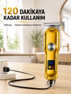 Profesyonel Saç Sakal Tıraş Makinesi T Bıçaklı Turbo Modlu Led Ekranlı 3 Taraklı Şarjlı