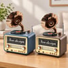 Retro Gramofon Radyo Bluetooth USB Şarjlı (AM/FM/SW)