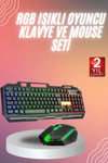 Rgb Işıklı   Klavye Q Klavye Mouse Hediyeli