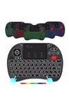 Rgb Işıklı Mini Kablosuz Klavye Touchpad Combo, Bluetooth Ve 2.4g Smart Tv Kumandası