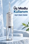 Şarj Edilebilir Ağız Duşu Üç Modlu Şeffaf Hazneli