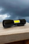 Şarjlı Metal Zoomlu El Feneri Işıldak Led Işık Taşınabilir El Lambası