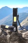 Şarjlı Metal Zoomlu El Feneri Işıldak Led Işık Taşınabilir El Lambası