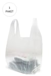 Şeffaf Atlet Poşet Küçük Boy 24x43 cm 1 Paket Takriben 300 Adet