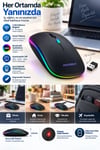 Sessiz Tıklama 800 1200 1600 Dpı Ayarlanabilir Mouse