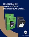 Solar Enerjili 20 Led Duvar Lambası | Hareket Sensörlü, Su Geçirmez, Kablo Gerektirmez