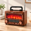 Şömineli Retro Radyo Bluetooth Hoparlör - AM/FM/SW USB/Type-C Şarjlı