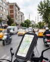 Su Geçirmez Motosiklet Telefon Tutucu Evrensel Gidon Montaj Navigasyon Standı