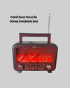 Taşınabilir Şömine Görünümlü Bluetooth Hoparlör – Solar Şarjlı, Alev Işıklı, 7w Ses