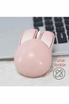 Tavşan Figürlü Kablosuz Mouse Pil Dahil Etiket Hediyeli Pembe