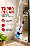 Turbo Clean Elektrikli Temizlik Fırçası 7 Başlıklı Kablosuz Şarjlı Döner Fırça