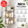Üç Katlı Üçgen Metal Banyo Köşeliği Krom