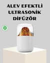 Ultrasonik Alev Efektli Aromaterapi Difüzörü Usb Şarjlı Ve Otomatik Kapanma Özellikli