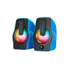 USB RGB Işıklı 1+1 6W Multimedya Hoparlör Seti
